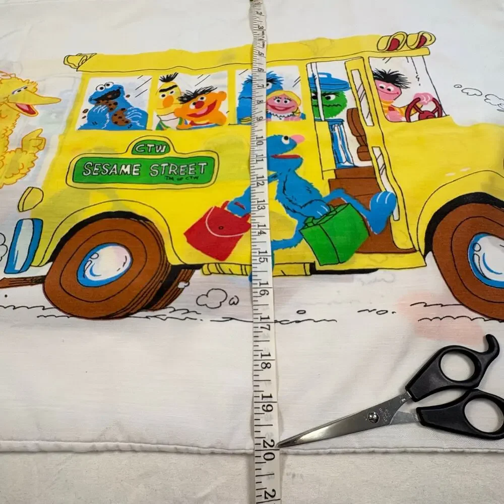 Sesame Street Standard Pillowcase Vintage 80s  Kidcore Nostalgia